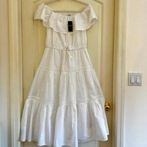 ***BRAND NEW*** Lauren Ralph Lauren Cotton Off The Shoulder Tiered Dress